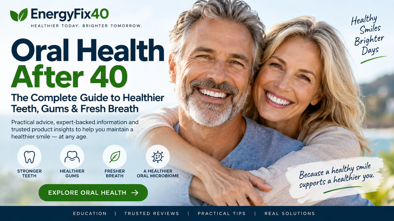 Oral Health After 40 — healthier teeth, gums, fresh breath and oral microbiome